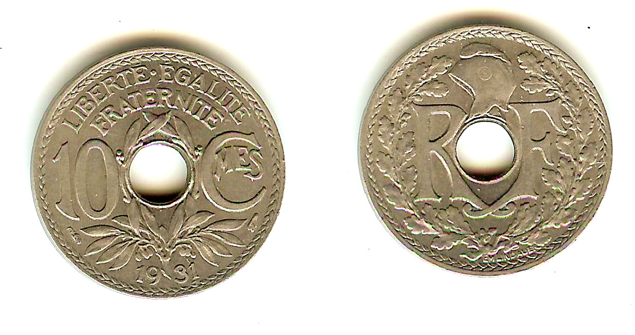 10 Centimes Lindauer 1931 AU